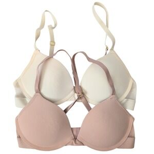 Pepper All You Underwire Bra Bundle 32A Beige Tan Small Bust 2 Pack